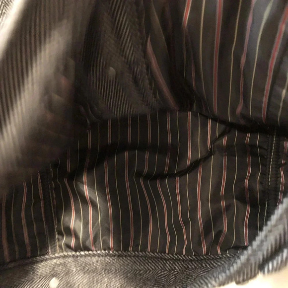 VTG Levi Strauss & Co Ted Tab Big E Mens Small Truckers Jacket Gray Herringbone - Picture 7 of 7